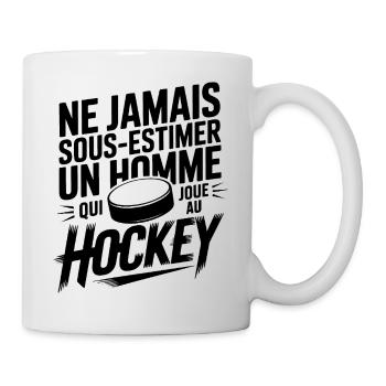 Never Underestimate Hockey - Mug - white - Right