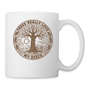Bäume lieben wirklich meine Discs, Disc Golf Spaß - Tasse - Weiß - Rechts