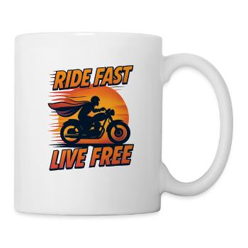 Ride Fast Live Free - Tasse - Weiß - Rechts