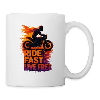 Ride Fast Live Free - Tasse - Weiß - Rechts