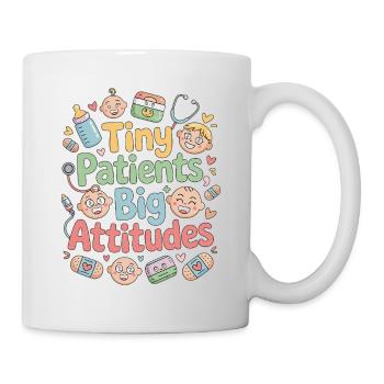 Infirmière pédiatrique Petits patients Grandes infirmières diplômées - Mug blanc - blanc - Droite
