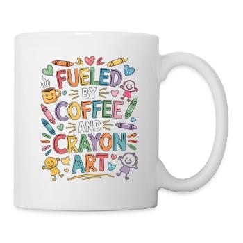 Pediatric Nurse Fueled By Coffee And Kids Nurse - Tasse - Weiß - Rechts