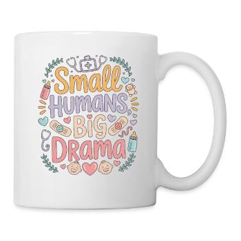 Infirmière pédiatrique Petites personnes Enfants de grands drames Infirmière - Mug blanc - blanc - Droite