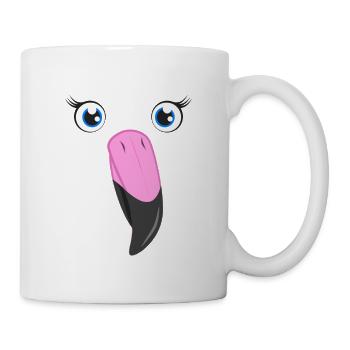 Flamant rose Kawaii Rose DIY Bird Custome - Mug blanc - blanc - Droite