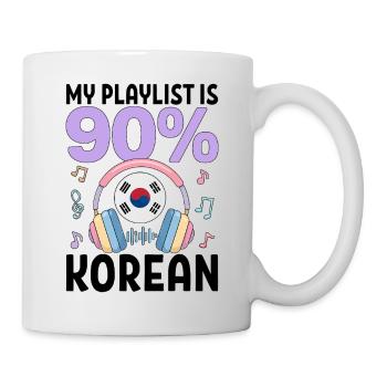 My Playlist Is 90 Percent Korean - Mug - white - Right