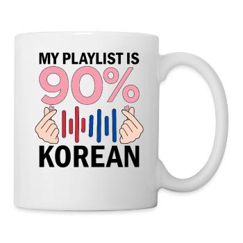 My Playlist Is 90 Percent Korean - Mug - white - Right