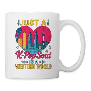 Just A K Pop Soul In A Western World - Mug - white - Right