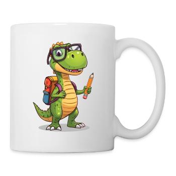 Dino Scholar With Pencil - Mug - white - Right