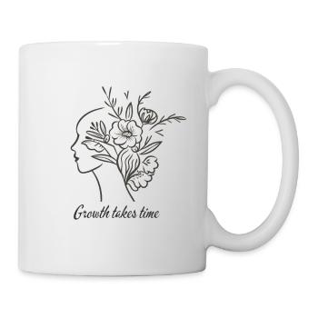 Floral Brain Line Art - Growth - Tasse - Weiß - Rechts