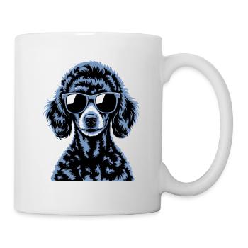 Caniche noir - Mug blanc - blanc - Droite