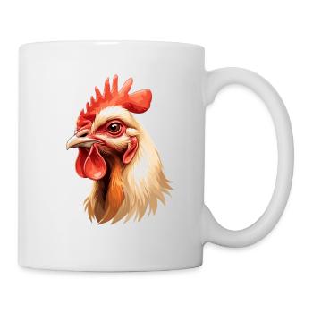 Hahnenkopf Farbexplosion - Tasse - Weiß - Rechts