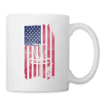 Disc Golf USA Flagge - Tasse - Weiß - Rechts