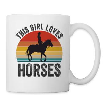 Cette fille adore les chevaux - Mug blanc - blanc - Droite