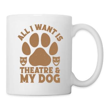 Théâtre musical : tout ce que je veux : mon chien & cadeau de théâtre - Mug blanc - blanc - Droite