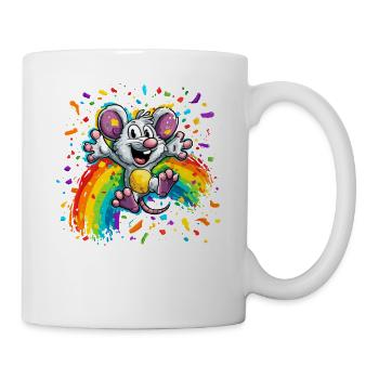 Regenbogen-Maus Farbschauer - Tasse - Weiß - Rechts