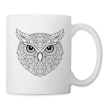 Mandala Owls Ornament - Mug - white - Right
