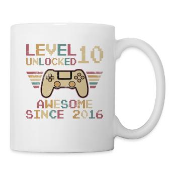 Level 10 Unlocked Gamer 10 Birthday Gift - Mug - white - Right