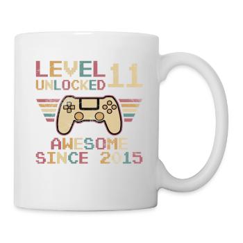 11.Geburtstag Jungen Video Gamer Level 11 unlocked - Tasse - Weiß - Rechts