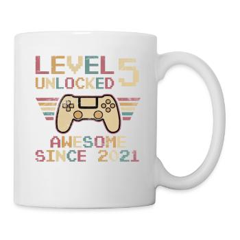 5th Birthday 5 Years Level 5 Birthday Gift - Mug - white - Right