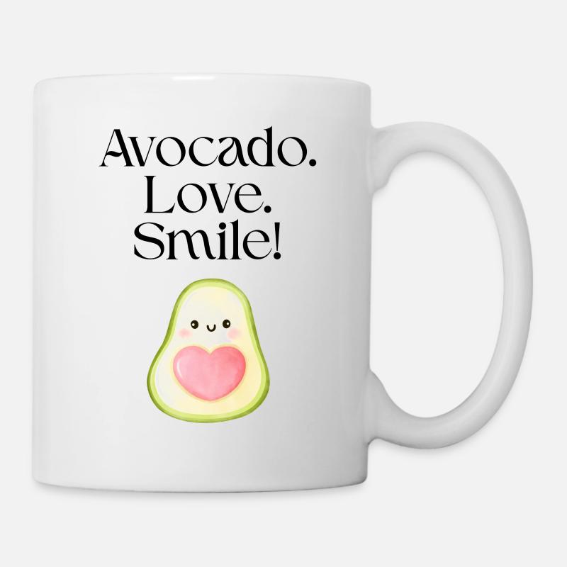 Avocado Love Smile - Tasse - Weiß