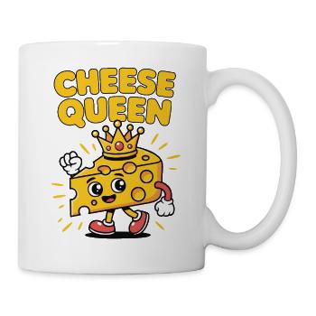 Cheese Queen – Cheese with a crown - Mug - white - Right