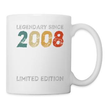 18. Geburtstag Legendary Since 2008 vintage - Tasse - Weiß - Rechts