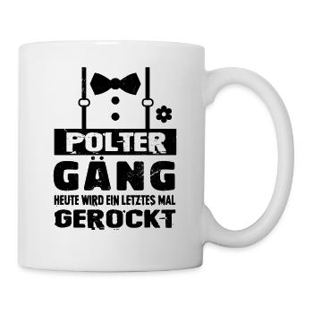 JGA Partnerlook Junggesellenabschied Bier Saufen - Tasse - Weiß - Rechts