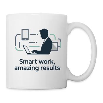 Smart Work Tech Silhouette - Mug - white - Right