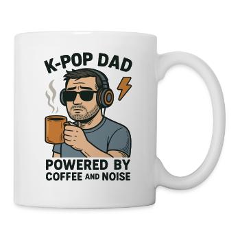 K Pop Dad Powered By Coffee And Noise - Mug - white - Right