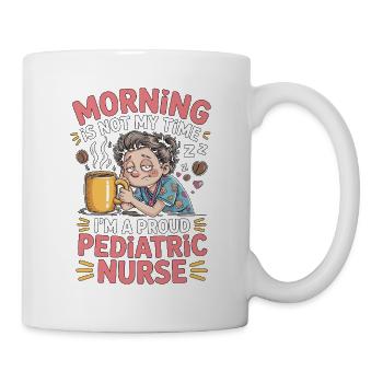 Infirmière pédiatrique : Matin, ce n’est pas mon heure, infirmière pour enfants - Mug blanc - blanc - Droite