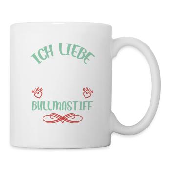 Ich liebe meinen Bullmastiff - Tasse - Weiß - Rechts