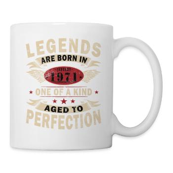 55th Birthday Vintage January Vintage 1971 - Mug - white - Right