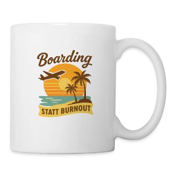 Embarquement au lieu de burnout, coucher de soleil tropical - Mug blanc - blanc - Droite