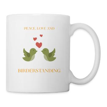 PAIX, AMOUR ET OBSERVATION DES OISEAUX - Mug blanc - blanc - Droite
