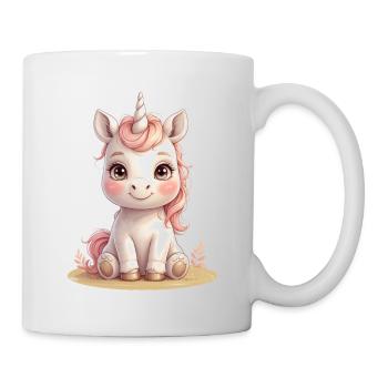 Zuckersüßes Einhornbaby Illustration - Tasse - Weiß - Rechts