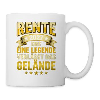 Rente 2027 – Eine Legende verlässt Gelände - Tasse - Weiß - Rechts