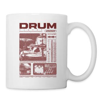 Rock-Schlagzeuger, Trommelspieler, Streetwear - Tasse - Weiß - Rechts