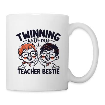 Partnerschaft mit meiner Lehrer-Bestie - Tasse - Weiß - Rechts