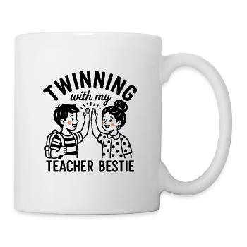 Jumelage avec ma meilleure amie enseignante - Mug blanc - blanc - Droite