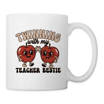 Jumelage avec ma meilleure amie enseignante - Mug blanc - blanc - Droite