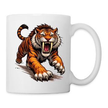 Comic Tiger Attack - Mug - white - Right