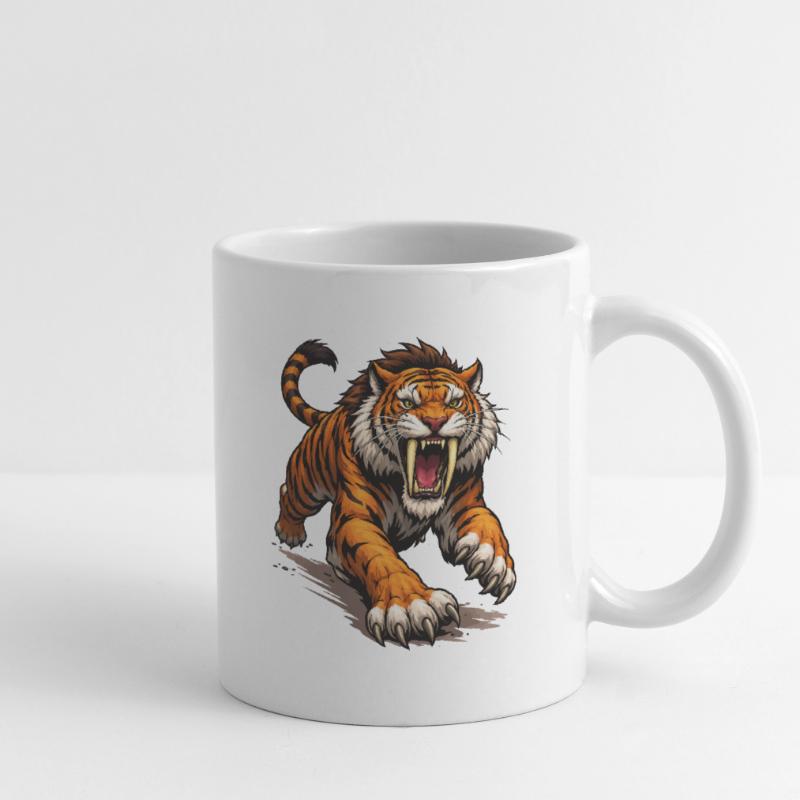 Comic Tiger Attack Mug