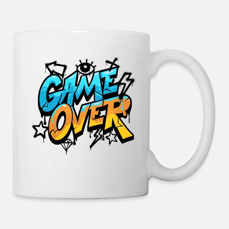 Game Over Graffiti Néon - Mug blanc - blanc