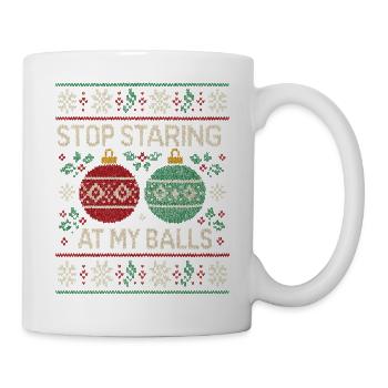 Stop staring at my balls! Inappropriate use - Mug - white - Right