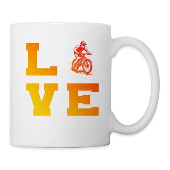Klare Mountainbike Botschaft - Tasse - Weiß - Rechts