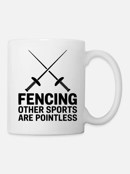 Fechten Sprüche Lustiges Fechten Geschenk - Tasse - Weiß