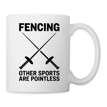 Fechten Sprüche Lustiges Fechten Geschenk - Tasse - Weiß - Rechts