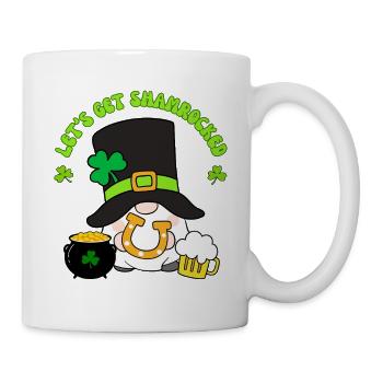 Lass uns den Kleeblatt bekommen, Leprechaun Tee - Tasse - Weiß - Rechts