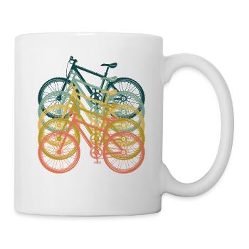 Mountainbike-Silhouetten - Tasse - Weiß - Rechts