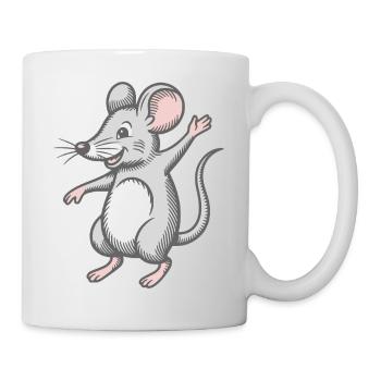 Happy mouse dancing laughing dancing laughing happy - Mug - white - Right